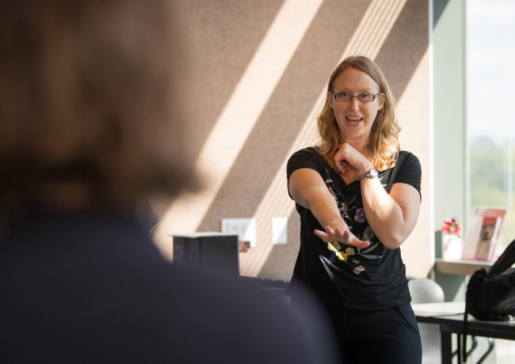 Amy Zelenski teaching