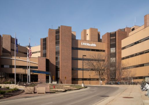Exterior photo of UW Health University Hospital