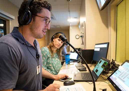 Trainee in control room