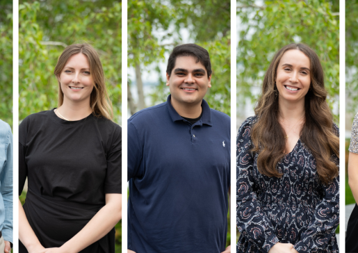 Collage of the five chiefs individually standing outside